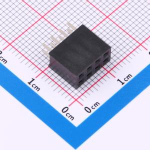 间距:2.54mm 2x4P 直插