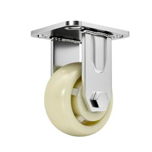 国产工业品 4寸重型定向尼龙轮 高度135mm*直径90mm*宽度45mm 中心孔距85*75mm