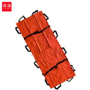 谋福(CNMF)简易用担架 折叠多功能加厚帆布软担架 急救布担架 1800*700橙色不带包