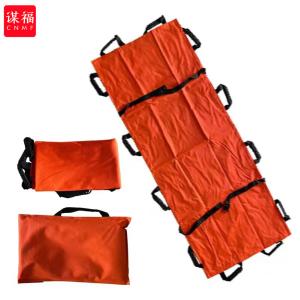 谋福(CNMF)简易用担架 折叠多功能加厚帆布软担架 急救布担架 1800*700橘色带包