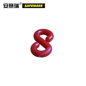 安赛瑞 塑料链条S扣(80个装)红色小号 S形塑料链条扣 S型塑料挂钩 路锥链条连接挂扣 10550