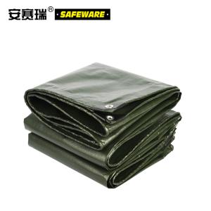 安赛瑞 加厚防雨布 PE聚乙烯防雨布 深绿色防雨篷布 加厚防雨棚布 货车车间防雨防晒篷布(深绿)2×3m 12445