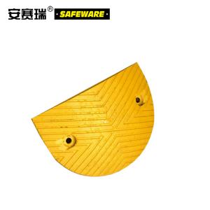 安赛瑞 重载橡胶减速带端头(1个装)减速垫减速板减速垄 14461