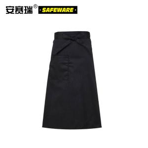 安赛瑞 厨师围裙(2件装)均码 黑色涤纶厨师围裙 厨师半身围裙 服务员半身围裙 12420