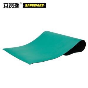 安赛瑞 橡胶防静电台垫桌垫 绿色 防静电胶皮桌垫 工作台防静电台垫 1m×10m×2mm 10975