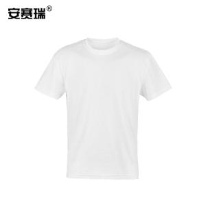 安赛瑞 精梳棉透气短袖T恤 白色 L码 袋装