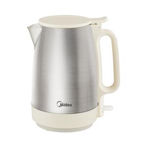 美的(Midea)家用办公泡茶快速电热水壶1.7升大容量304不锈钢阻尼开盖工作指示灯MK-SH17DG01