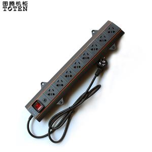 图腾(TOTEN)机柜插座 8位10APDU机柜电源分配器 工业插座/插线板/连接器 带开关1.8米线 适合G系列 黑色