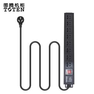 图腾(TOTEN)8位16A PDU 机柜电源分配器 多用插孔pdu电源 机柜专用插座 网络机柜PDU 带开关3米线