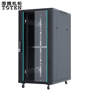 图腾(TOTEN)G2.6822 网络小机柜 加厚机柜 交换机机柜 UPS电源 19英寸机架机柜 黑色 22U1.2米