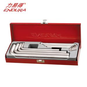 力易得 E1582 10件公制加长平头内六角