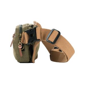 山业(SANWA SUPPLY)BAG-BBC3AG 单肩斜挎帆布腰包 时尚骑行款 橄榄绿(个)