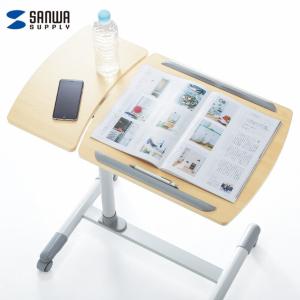 SANWA SUPPLY(山业)升降移动电脑桌 双面板 无极调节100-DESK040