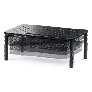 SANWA SUPPLY(山业)收纳式带抽屉显示器增高桌上架EEX-DES24BK