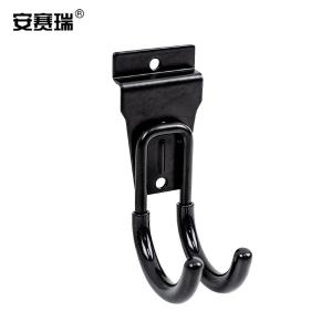 安赛瑞 收纳挂钩 汽车美容车库五金工具展示挂架 仓库置物架 小圆 黑色 200729