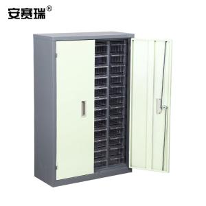 安赛瑞 零件柜 元件物料收纳柜螺丝储物柜整理柜 抽屉式器件柜工具柜样品柜 48中抽透明带门 200213