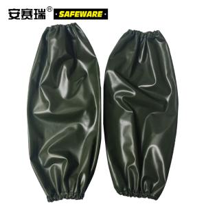 安赛瑞 防水防油套袖 加厚PVC套袖 厨房耐油污套袖 清洁防护套袖(3双装)绿色 12452