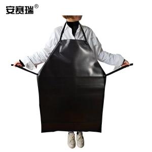 安赛瑞 防水防油围裙 挂脖加厚PVC围腰 厨房洗车工厂车间 2件装黑色 12451