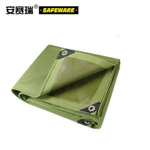 安赛瑞 加厚帆布防雨布(深绿)2×3m 有机硅帆布防雨布 深绿色帆布防雨篷布 加厚帆布遮阳防雨布 12447
