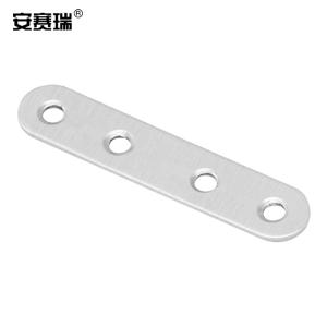 安赛瑞 不锈钢一字型平角角码 不锈钢直片连接件 180度一字直片连接码 76×16×1.8mm(20个装)22511