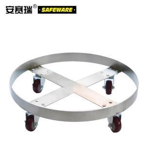 安赛瑞 简易型油桶搬运车 不锈钢平移油桶车 油桶底座小车 油桶万向轮移动底座 Φ61cm 载重300kg 23689