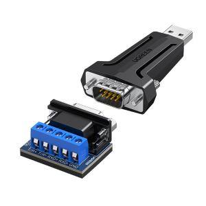 UGREEN(绿联)USB 2.0转RS-485/422串口转换器(镀镍接口)黑色 80438