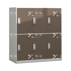臻远ZY-GYGC-37 彩色书包柜员工宿舍更衣柜矮柜多门储物柜 六门咖白色