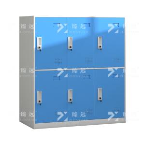 臻远ZY-GYGC-40 彩色书包柜员工宿舍更衣柜矮柜多门储物柜 六门蓝色
