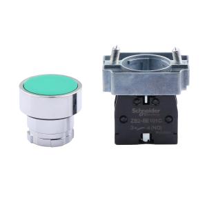 施耐德 22mm 瞬时型绿色按钮 1 N/O 触点 2件套 XB2-BA31C (ZB2BZ101C+ZB2BA3C)