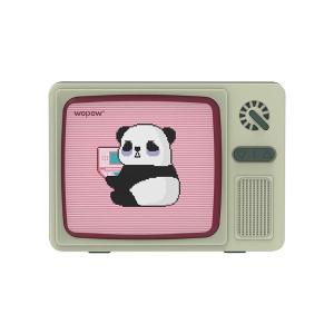 沃品(WOPOW)熊猫电视复古蓝牙小音箱HIFI级音效续航时间长小巧便携款AP07 复古绿