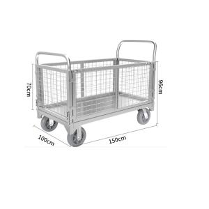 国产工业品 不锈钢拆卸围栏车+8寸TPR轮 载重1500斤