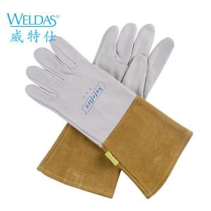 威特仕 10-1009-XL 手感宝氩弧焊烧焊 隔热焊接 电焊手套 XL 长款 牛皮+羊皮