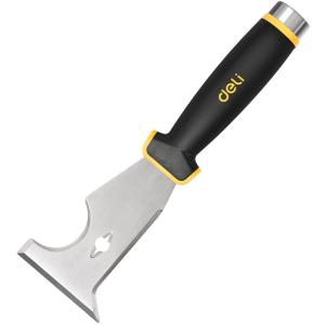 deli(得力工具) 油灰刀腻子抹灰刮刀铲刀 DL-HD03多功能油灰刀3寸(黄)
