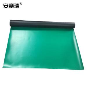 安赛瑞 PVC环保防静电台垫桌垫 环保型无气味胶皮垫 绿色宽1m长1m厚2mm 10977