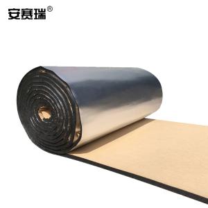 安赛瑞 隔热棉板防水反光保温棉 厚20mm1x10m黑色 背胶方格铝箔 阳光房隔热板隔热保温棉  25034