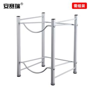 安赛瑞 饮水桶放置架 公司办公室仓库桶装水收纳架 2层矿泉水饮用水储物支架 陈列架置物架 金属银色 24763