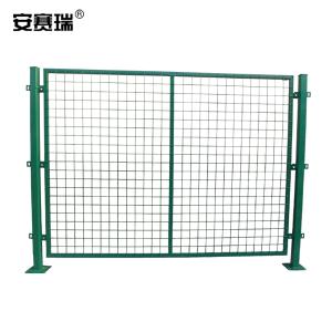 安赛瑞 仓库隔离网 工厂车间设备安全隔断栅栏 快递分拣铁丝网 一张网一根柱高1.8m宽3m绿色 25213