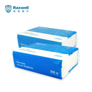 Raxwell 单层擦手纸 225mm*230mm 200抽/包 20包/箱 单位:箱