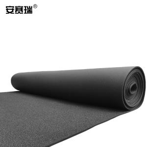 安赛瑞 隔音防水棉 厚5mm 1x10m 不带背胶 黑色吸音棉隔音板阻燃ktv录音棚窗户贴隔音板  25019