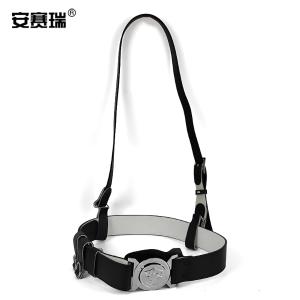 安赛瑞 保安斜跨腰带 执勤巡逻安保装备装饰 武装作训皮带 黑色 23932