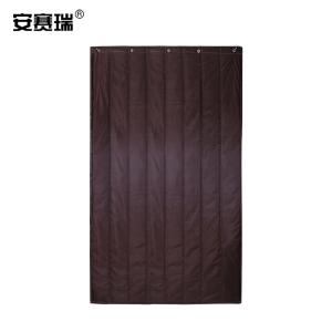 安赛瑞 保暖棉门帘 冬天加厚棉门帘(1.1×2.1m)挡风防寒隔热隔音牛津布门帘超市商场门帘 咖色23784