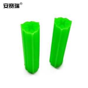 安赛瑞 塑料膨胀管 螺丝钉膨胀管锚栓 塑料膨胀塞 膨胀螺丝螺栓 绿色 M6×22.5mm(1000个装)24373