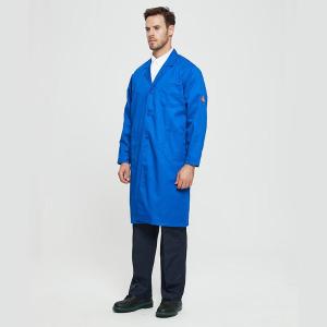 佰益 1202防酸碱防静电大褂(艳兰) 防静电服 中号(170-175)