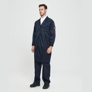 佰益 1201防酸碱防静电大褂(藏青) 防静电服 中号(170-175)