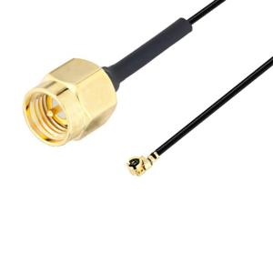 SMA 公头转UMCX 2.5 公头电缆组件,6 英寸,使用 1.13mm 同轴电缆,RoHS