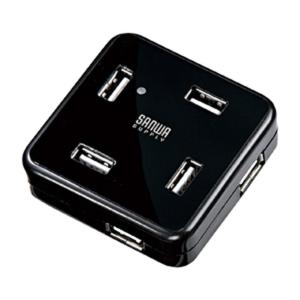 SANWA SUPPLY(山业)USB集线器 USB2.0*7    紧凑正方USB-HUB250BK