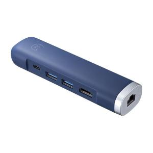 SANWA SUPPLY(山业)拓展坞 type-c母头 5口 深蓝色USB-3TCHLP10NV