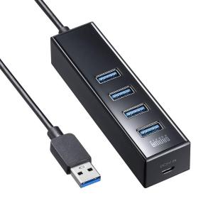 SANWA SUPPLY(山业)USB集线器 3.2 Gen1 4口 背面磁吸USB-3H405BKN