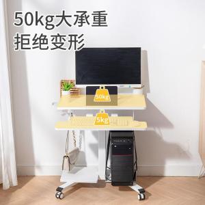 SANWA SUPPLY(山业)移动升降桌 小型主机电脑桌 分体式桌板100-CDESK008W