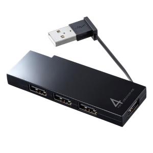 SANWA SUPPLY(山业)USB集线器 USB2.0*4 可收线USB-2H416BK